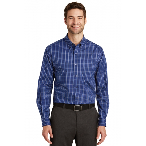 Port Authority Men's Tall Tattersall Easy Care Shirt Product Image