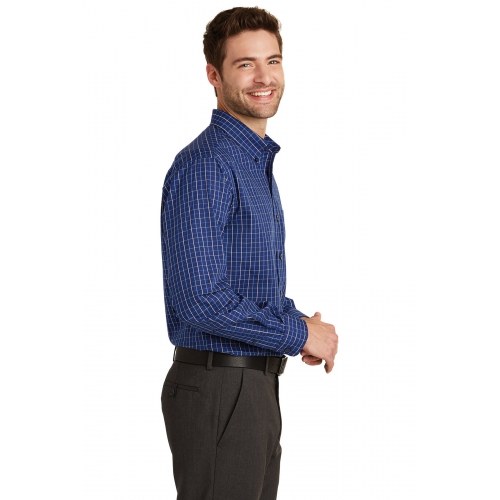 Port Authority Men's Tall Tattersall Easy Care Shirt Product Image