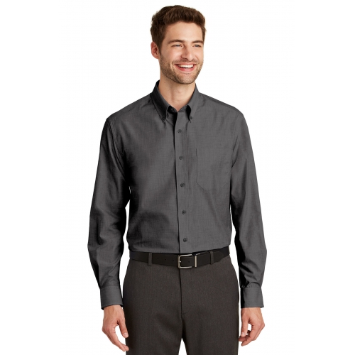 Port Authority Men's Tall Crosshatch Easy Care Shirt Product Image