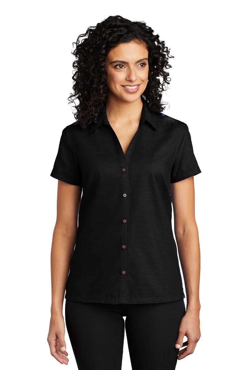 Port Authority Women's Textured Camp Shirt Product Image