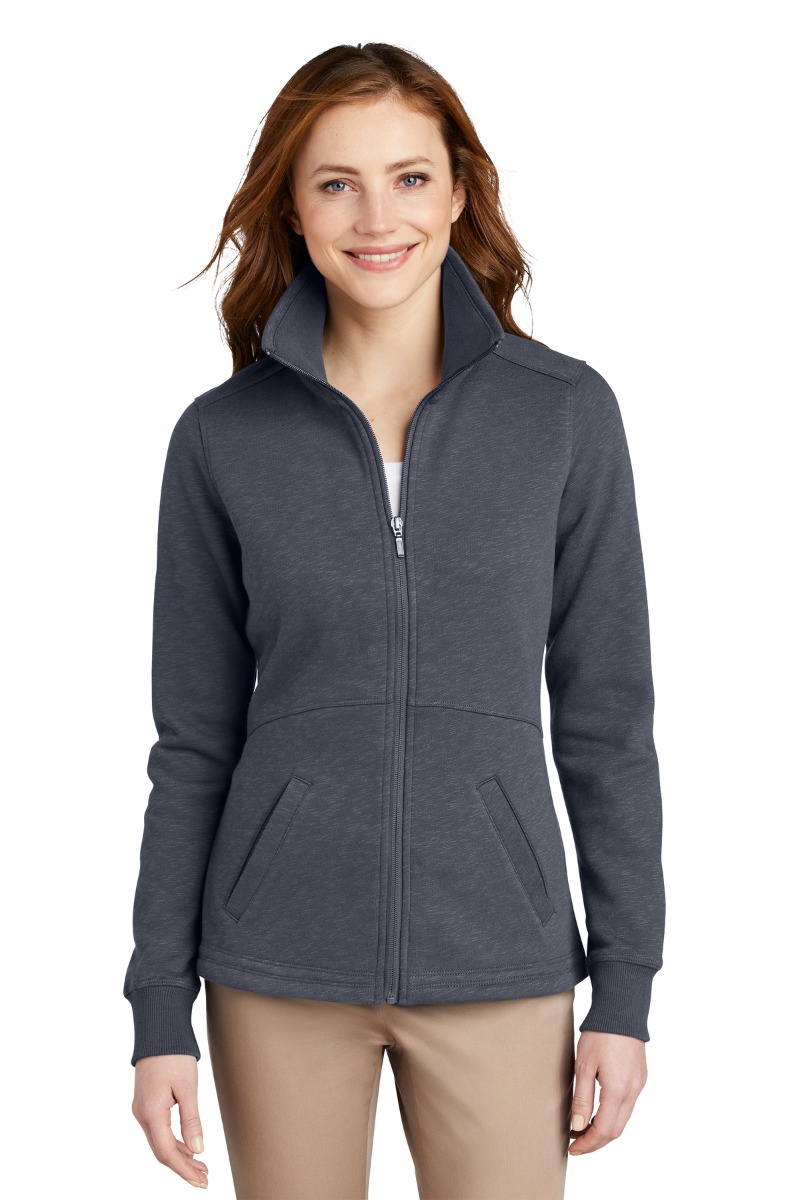 Port Authority Women's Slub Fleece Full-Zip Jacket Product Image