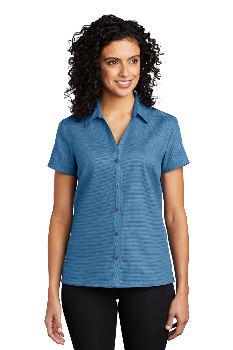 Port Authority Women's Textured Camp Shirt Product Image