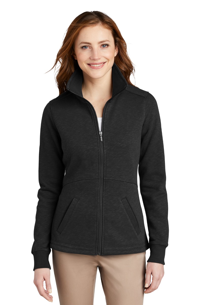Port Authority Women's Slub Fleece Full-Zip Jacket Product Image