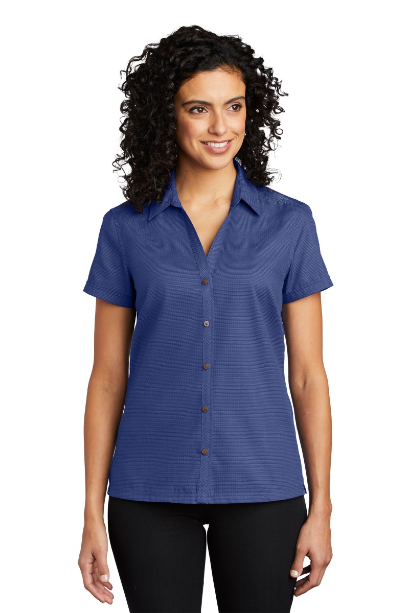 Port Authority Women's Textured Camp Shirt Product Image