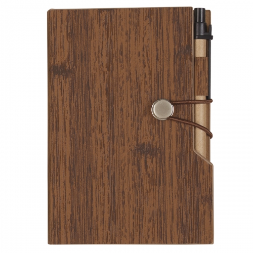 4" x 6" Woodgrain Look Notebook With Sticky Notes And Flags Product Image