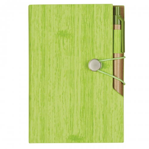 4" x 6" Woodgrain Look Notebook With Sticky Notes And Flags Product Image