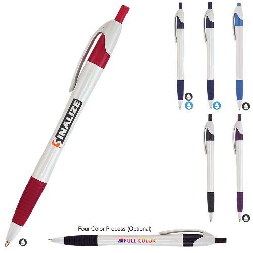 Archer White Pen w/ Colored Gripper & Accents Product Image