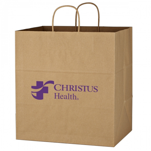 Kraft Paper Brown Shopping Bag - 14" x 15" Product Image