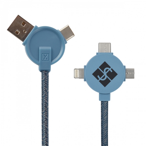 Xactly 5 Ft. 3-in-1 Lithium CC Charging Cable Product Image