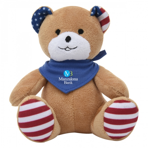 6" Patriotic Bear Stuffed Animal Product Image