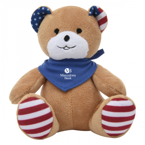 6" Patriotic Bear Stuffed Animal Product Image