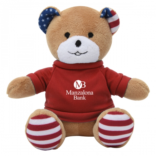 6" Patriotic Bear Stuffed Animal Product Image
