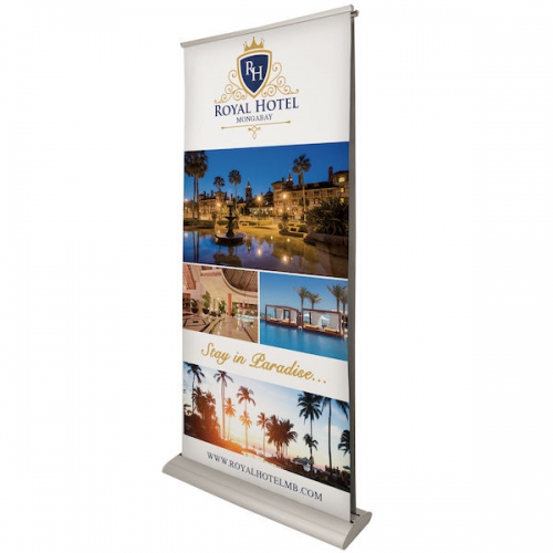 46.5" Deluxe Pro Retractor Double-Banner Kit w/ No-Curl Opaque Fabric Product Image