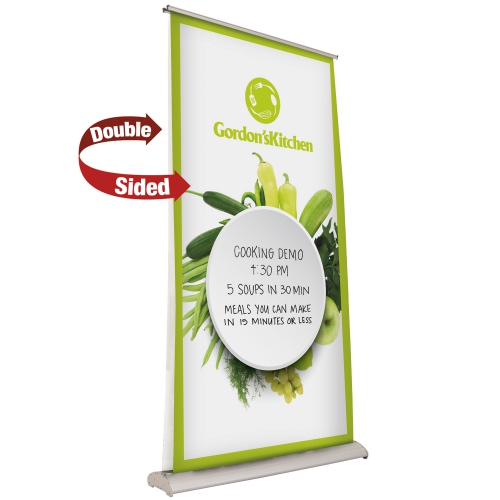 46.5" Dry Erase Deluxe Pro Retractor Double-Banner Kit Product Image