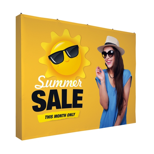 10' Polyester Knit Straight Splash Floor Display Wrap Kit Product Image