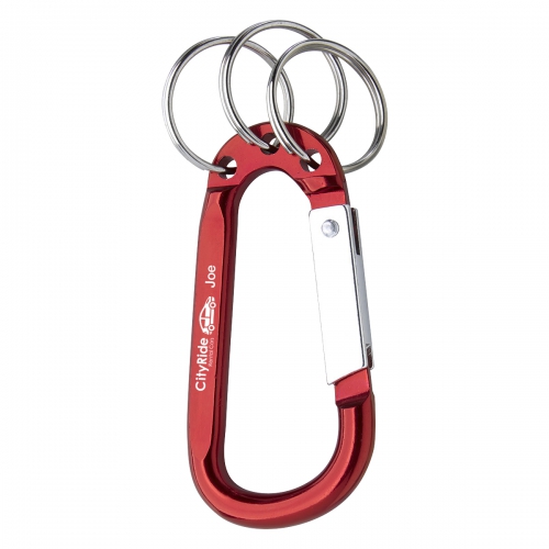 8mm Carabiner with Triple Split Ring Product Image