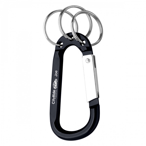 8mm Carabiner with Triple Split Ring Product Image