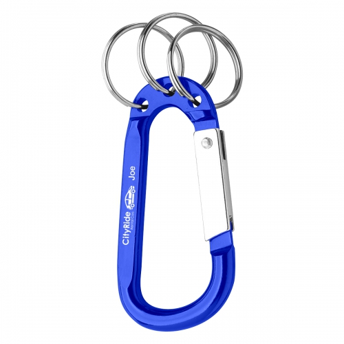 8mm Carabiner with Triple Split Ring Product Image