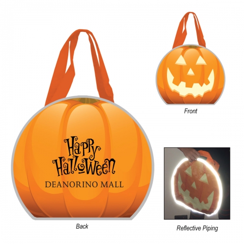 Reflective Halloween Pumpkin Non-Woven Tote Bag Product Image