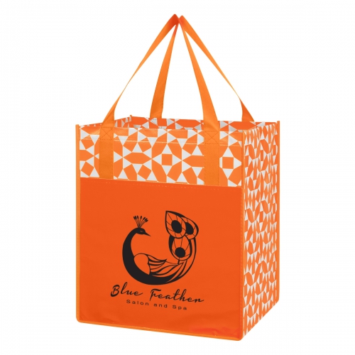 Geometric Non-Woven Shopping Tote Bag Product Image