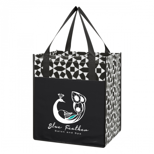 Geometric Non-Woven Shopping Tote Bag Product Image