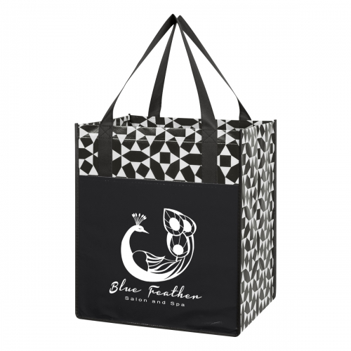 Geometric Non-Woven Shopping Tote Bag Product Image