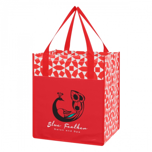 Geometric Non-Woven Shopping Tote Bag Product Image