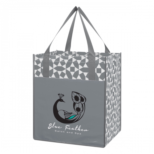 Geometric Non-Woven Shopping Tote Bag Product Image