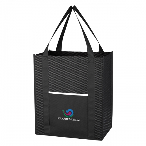 Wave Design Non-Woven Shopper Tote Bag Product Image