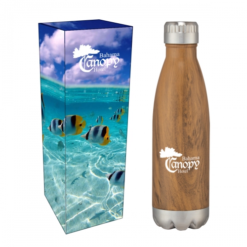 Swig Stainless Steel Woodtone Bottle w/ Custom Box - 16 oz. Product Image