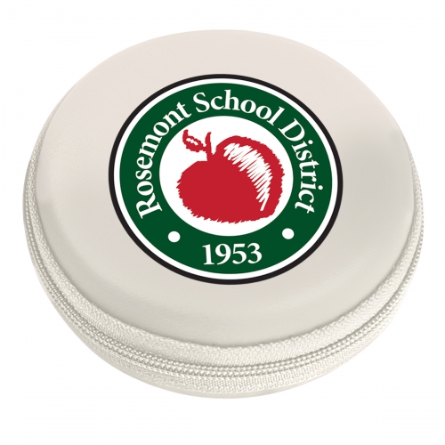 Round Zippered Electronics Travel Case Product Image