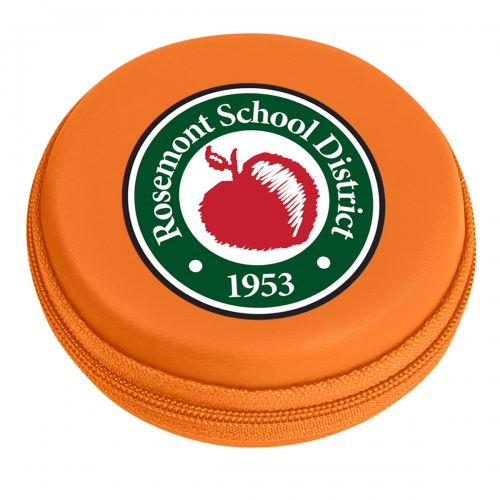 Round Zippered Electronics Travel Case Product Image