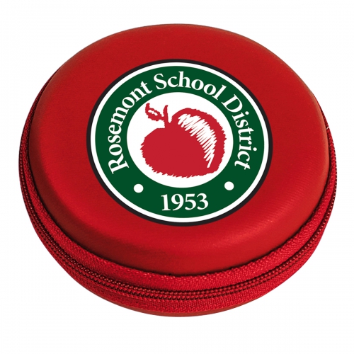 Round Zippered Electronics Travel Case Product Image