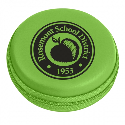 Round Zippered Electronics Travel Case Product Image