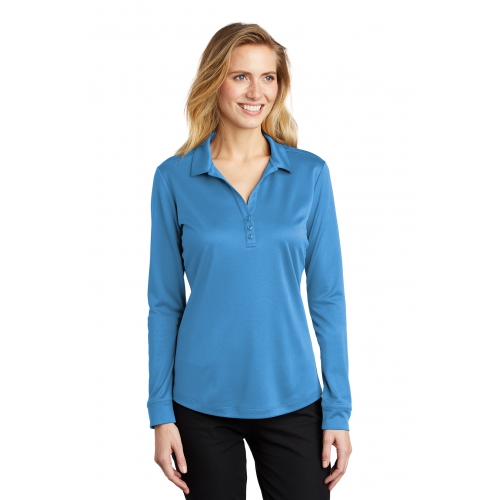 Port Authority Women's Silk Touch™ Performance Long Sleeve Polo Product Image