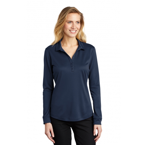 Port Authority Women's Silk Touch™ Performance Long Sleeve Polo Product Image
