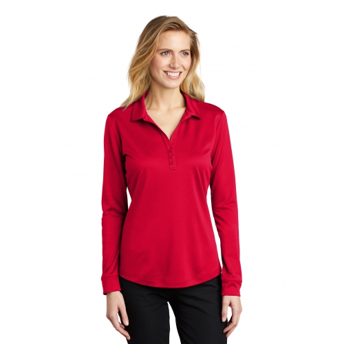 Port Authority Women's Silk Touch™ Performance Long Sleeve Polo Product Image