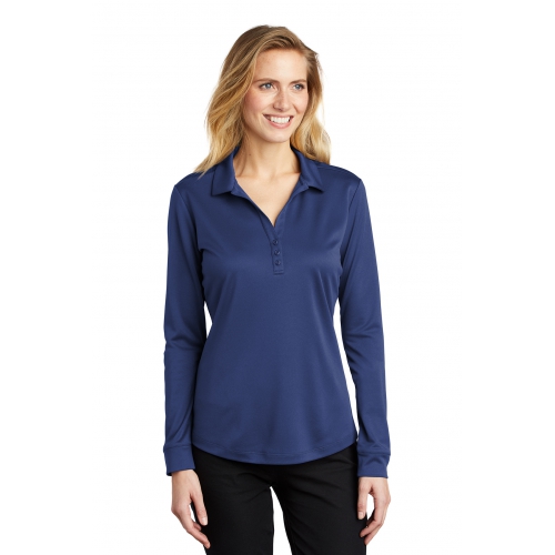 Port Authority Women's Silk Touch™ Performance Long Sleeve Polo Product Image