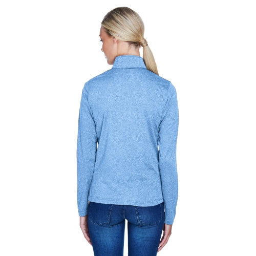 UltraClub Women's Cool & Dry Heathered Performance Quarter-Zip Product Image
