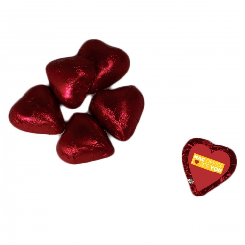 Individually Wrapped Chocolate Hearts Product Image