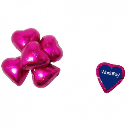 Individually Wrapped Chocolate Hearts Product Image