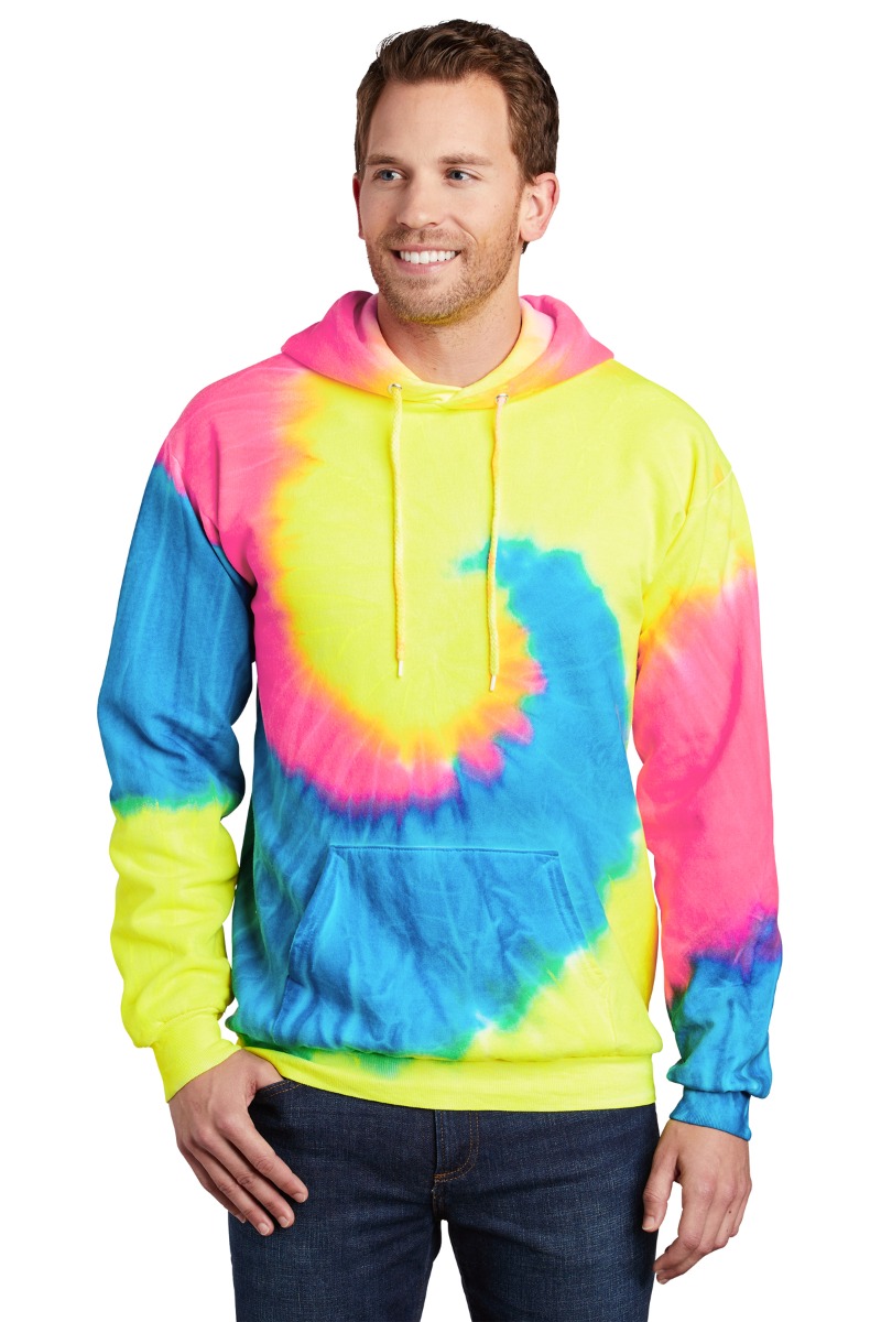 Port & Company Tie Dye Pullover Hooded Sweatshirt Product Image