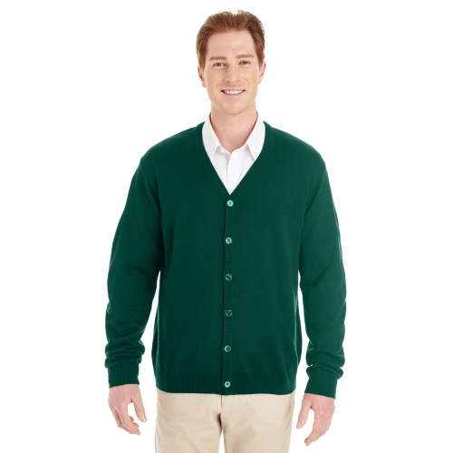 Harriton Men's Pilbloc™ V-Neck Button Cardigan Sweater Product Image