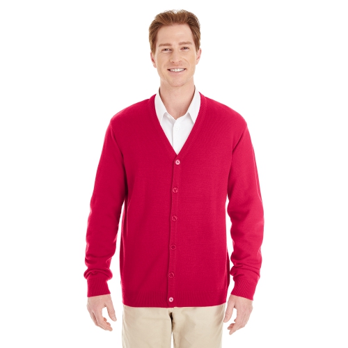 Harriton Men's Pilbloc™ V-Neck Button Cardigan Sweater Product Image