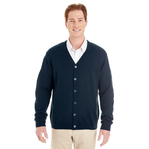 Harriton Men's Pilbloc™ V-Neck Button Cardigan Sweater Product Image