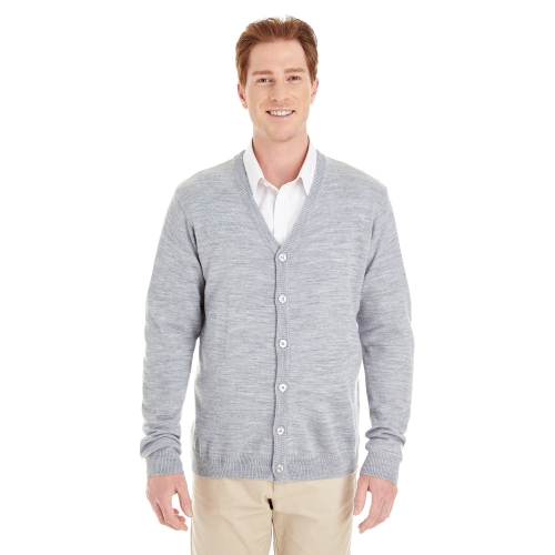 Harriton Men's Pilbloc™ V-Neck Button Cardigan Sweater Product Image