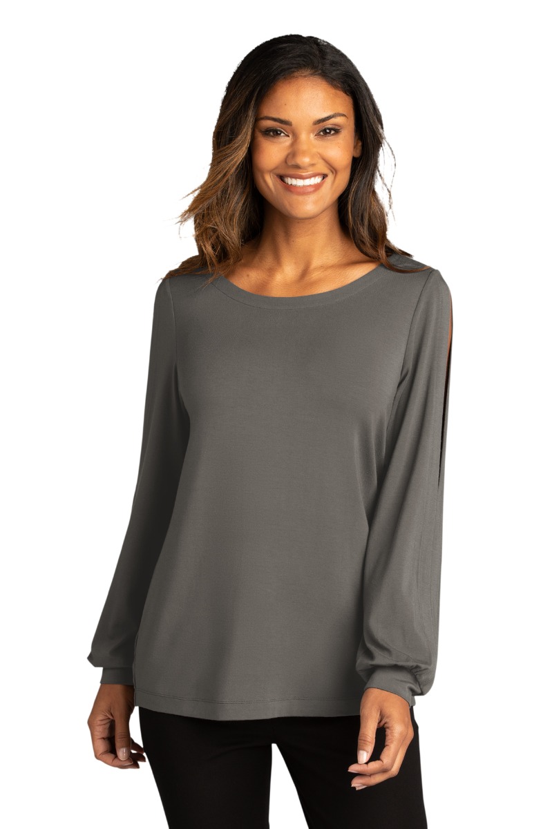 Port Authority Women's Luxe Knit Jewel Neck Top Product Image