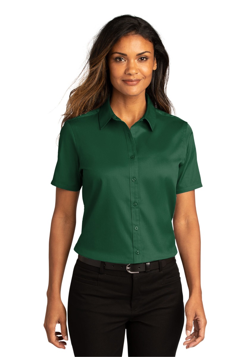 Port Authority Women's Short Sleeve SuperPro React™ Twill Shirt Product Image