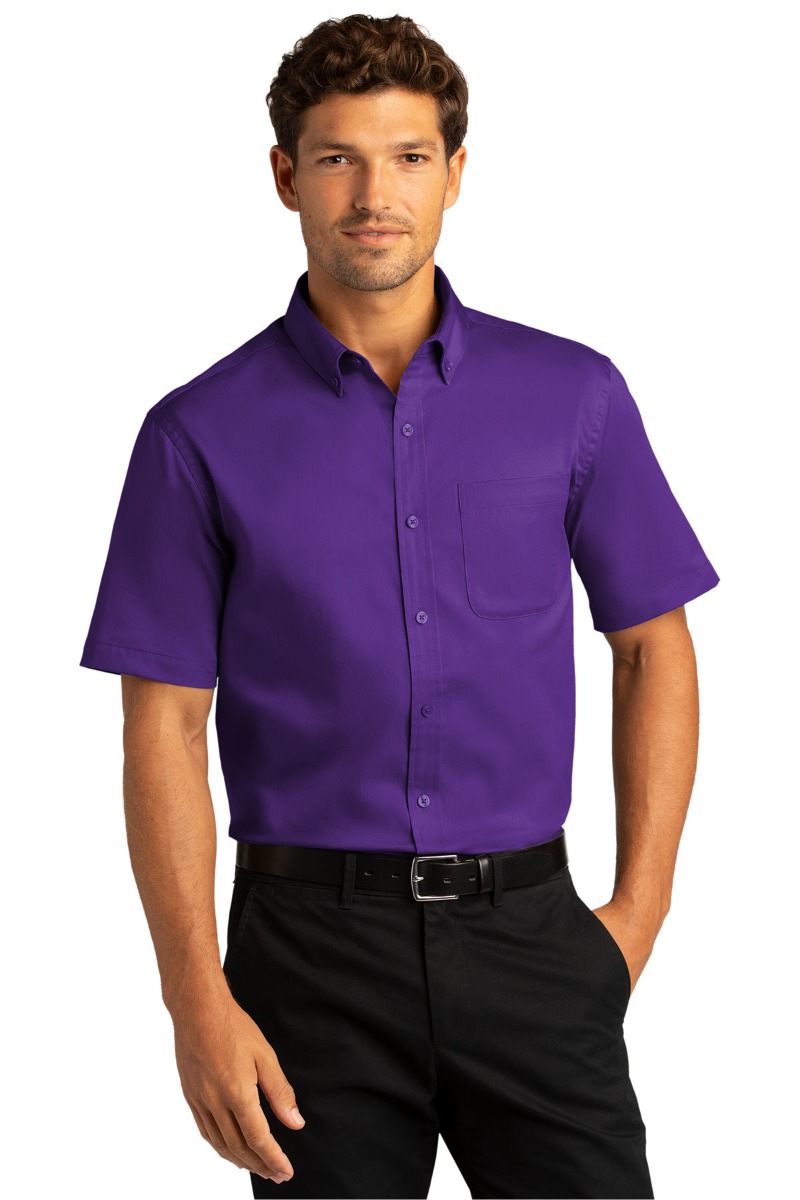 Port Authority Short Sleeve SuperPro React™Twill Shirt Product Image