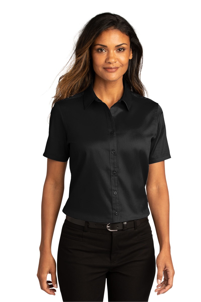 Port Authority Women's Short Sleeve SuperPro React™ Twill Shirt Product Image